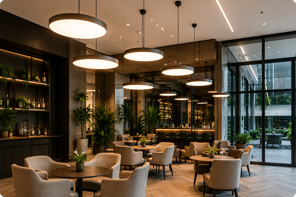 Energy-efficient lighting solutions for hospitality and commercial buildings