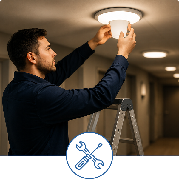 Improve maintenance efficiency Commercial lighting maintenance and long-life LED solutions