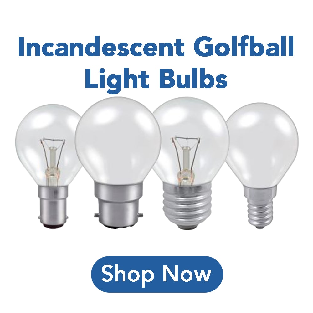 Incandescent Golfball Light Bulbs