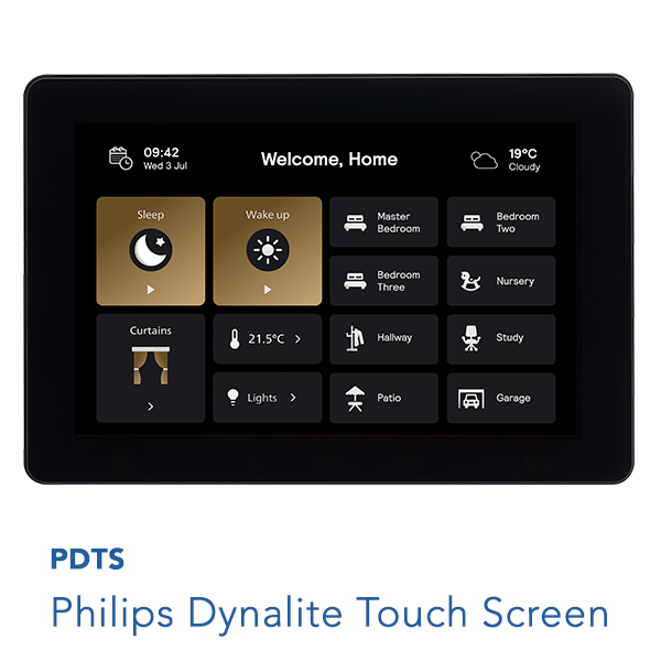 image of a Philips Dynalite Touch Screen interface