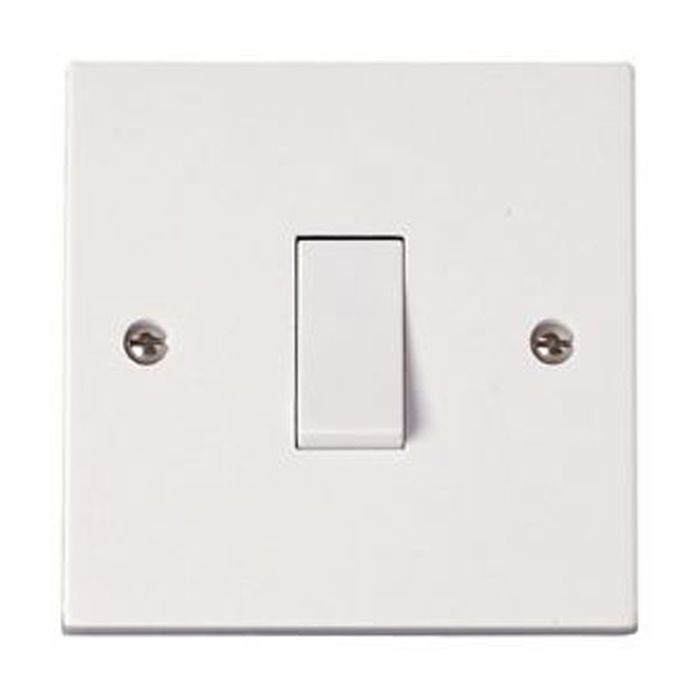 10 Amp 1 Gang 1 Way Plate Switch