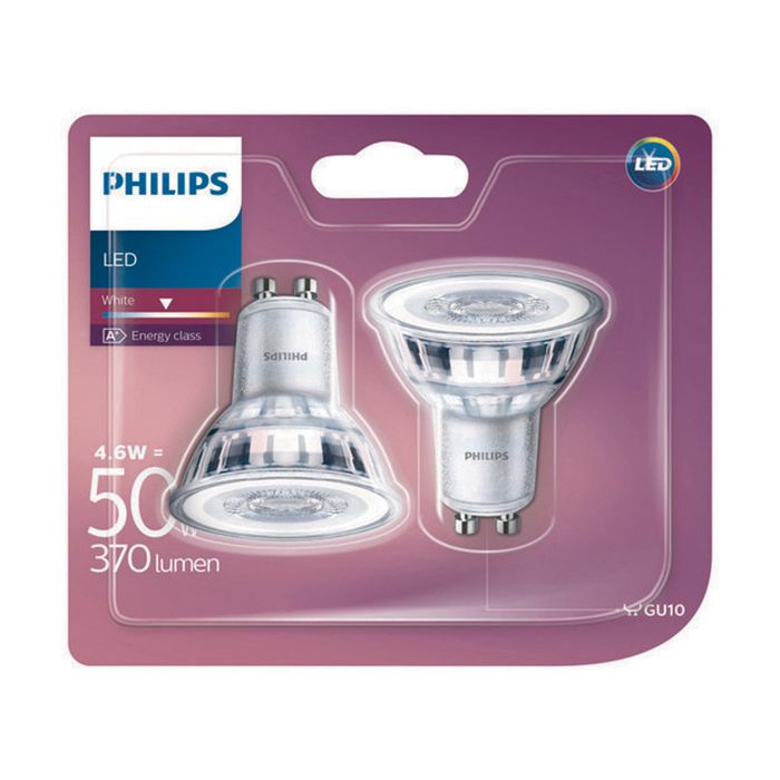 2 Pack Philips Signify Corepro LEDspot CLA 4.6-50W GU10 827 36D