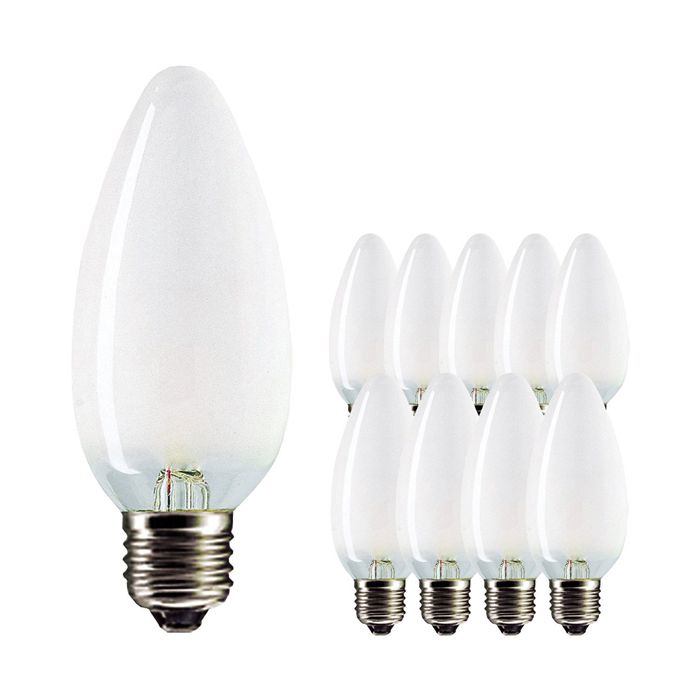 40W ES Clear Candle 35mm Pack of 10
