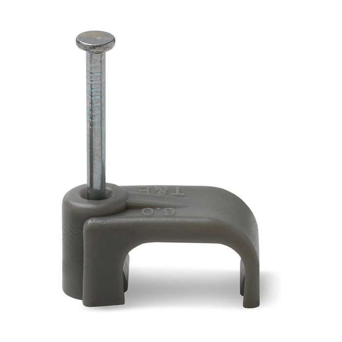 6mm Twin & Earth Cable Clips Grey x 100