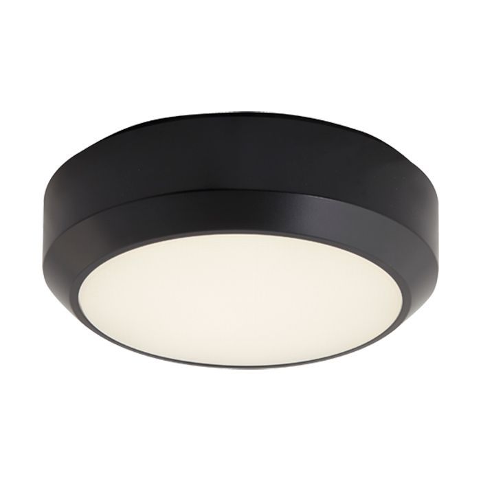 Ansell Delta CCT 2 Black 7-12W LED Bulkhead-Microwave Sensor, Emergency & Photocell 