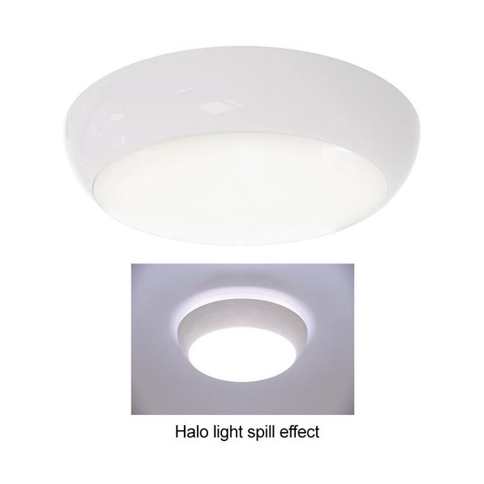 Ansell Disco Slim Halo LED - Integral Microwave Sensor - 13W Cool White