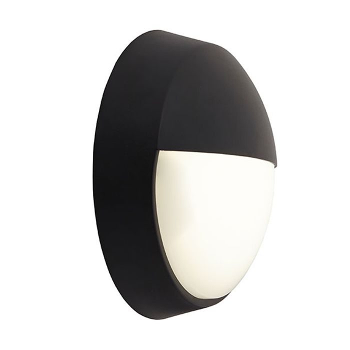 Ansell Helder 13W Black LED Circular Eyelid Bulkhead CCT