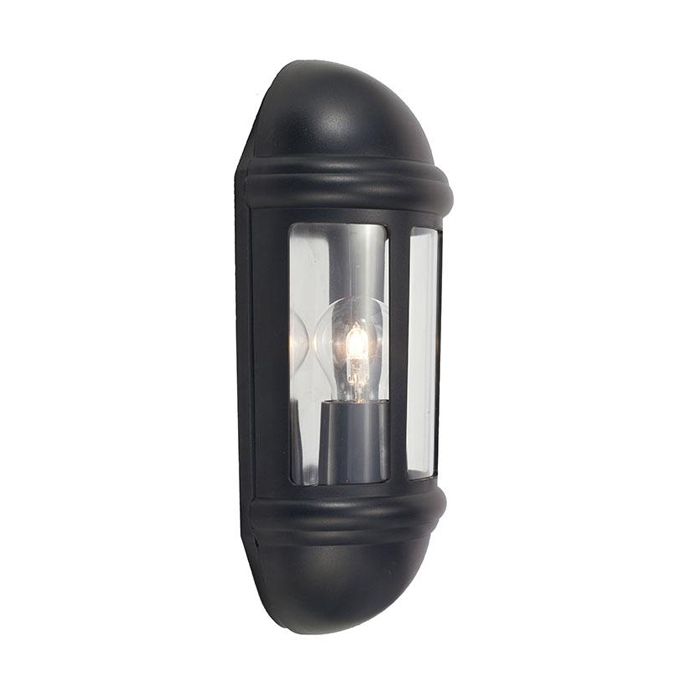 Ansell Latina E27 Half Lantern Photocell Black