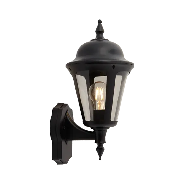 Ansell Latina Wall Lantern E27 Black 