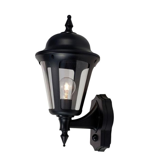 Ansell Latina E27 Wall Lantern PIR Black