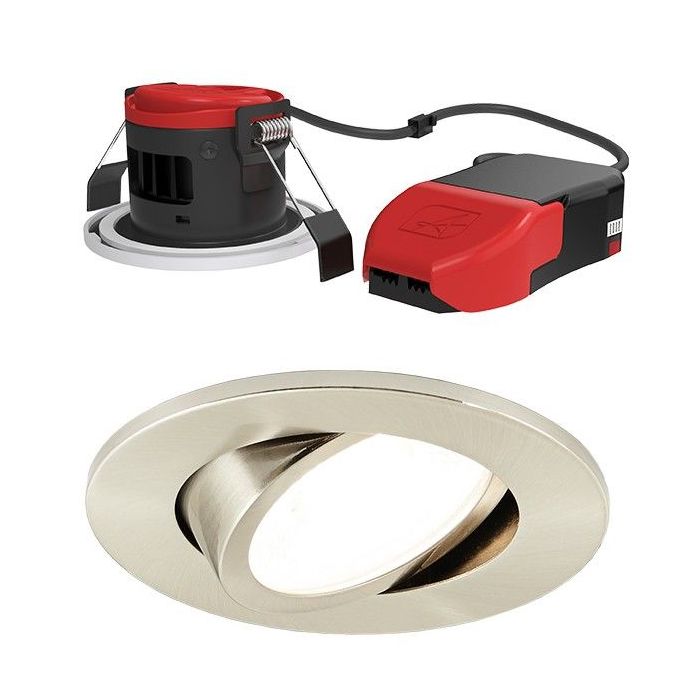Ansell Prism PRO LED Fire-rated CCT Gimbal 7W Satin Chrome