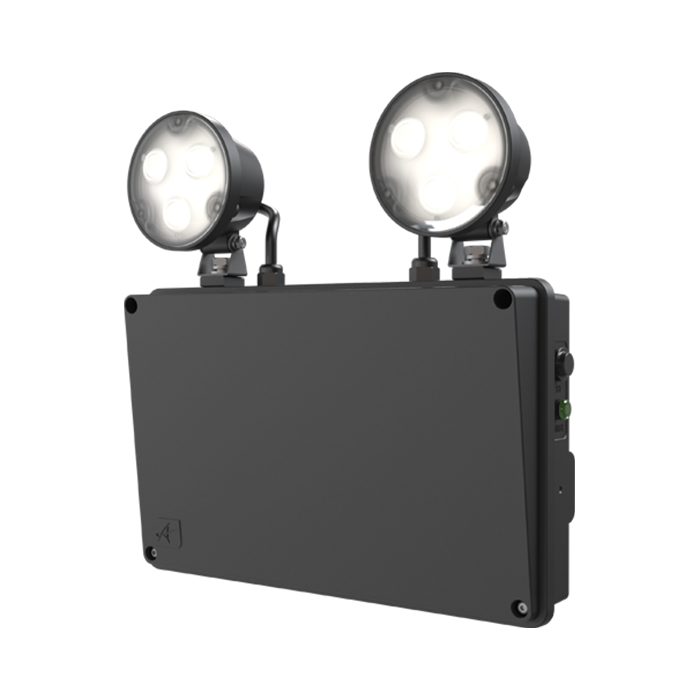 Ansell Raptor 3W LED Twin Spot Non-Maintained Black