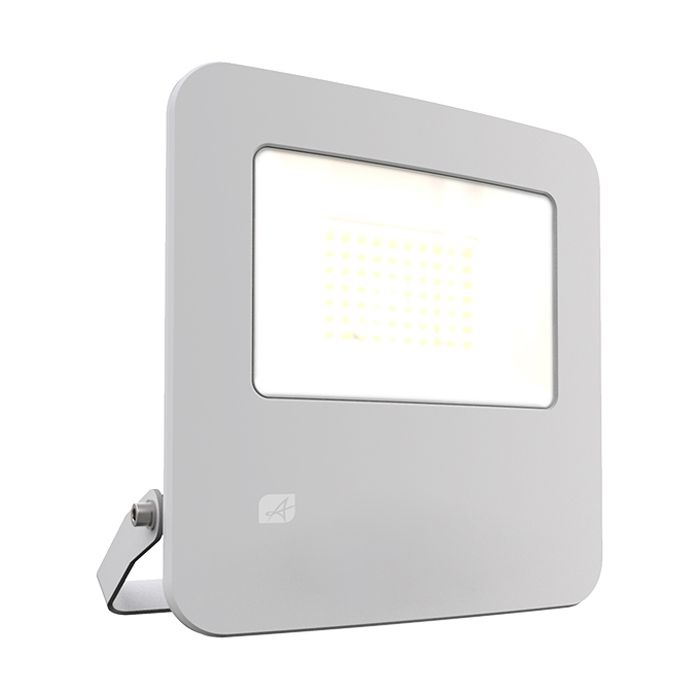 Ansell Zion LED Polycarbonate Floodlight - 50W Warm White - White