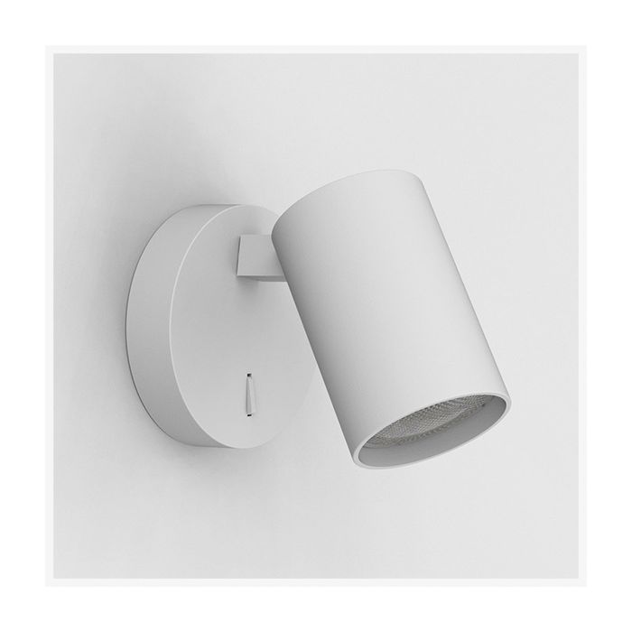 Astro Ascoli Single Textured White Single Switched Reading Light