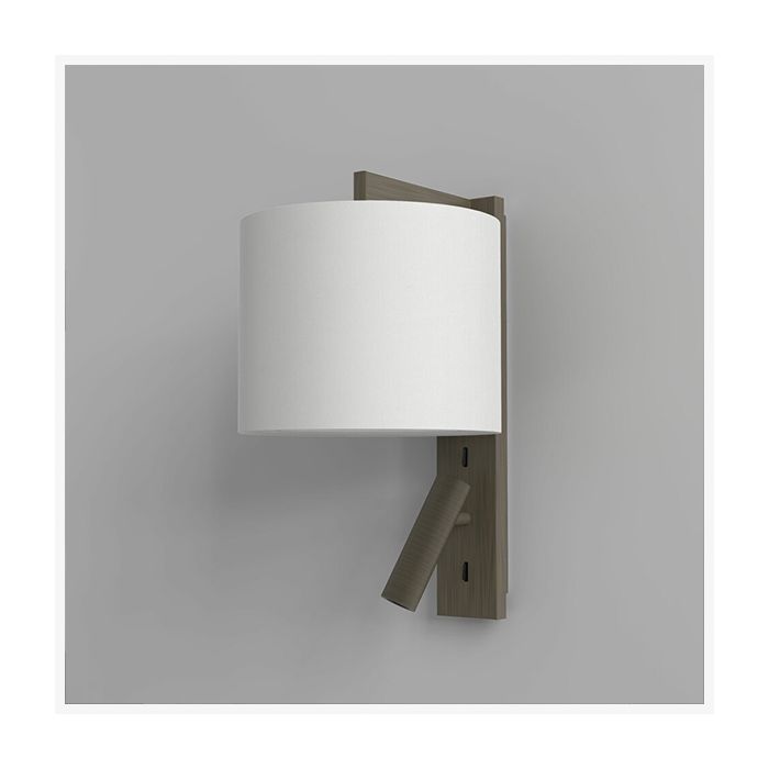 Astro Ravello Bronze with White Drum Shade LED Reading Light