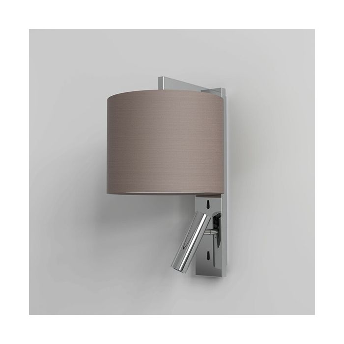 Astro Ravello Polished Chrome with Oyster Drum Shade LED Reading Light 