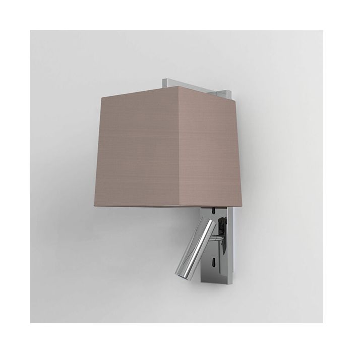 Astro Ravello Polished Chrome with Oyster Tapered Square Shade LED Reading Light
