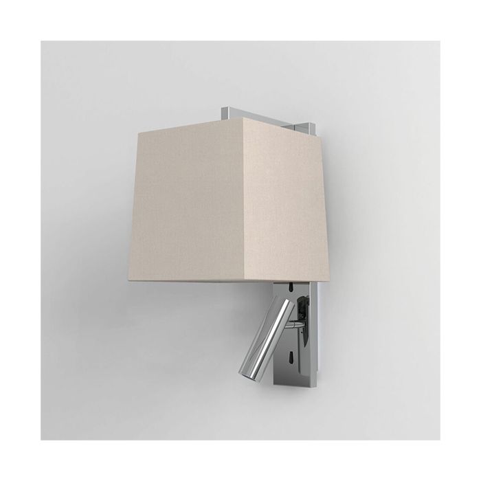 Astro Ravello Polished Chrome with Putty Tapered Square Shade LED Reading Light