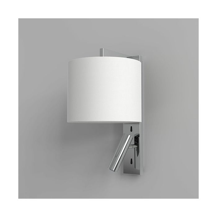 Astro Ravello Polished Chrome with White Drum Shade LED Reading Light