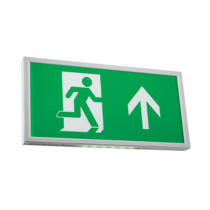 BELL Lighting 09000 Spectrum 3W LED Emergency Slim Exit Sign Light & Up Legend, Maintained/Non-Maintained