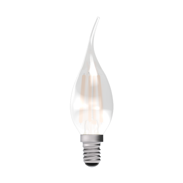 Bell 3.3W LED Filament Bent Tip Satin Candle SES 2700K