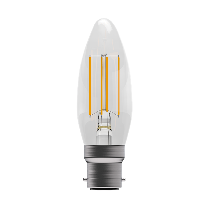 Bell 3.3W LED Filament Clear Candle Dimmable BC 2700K 