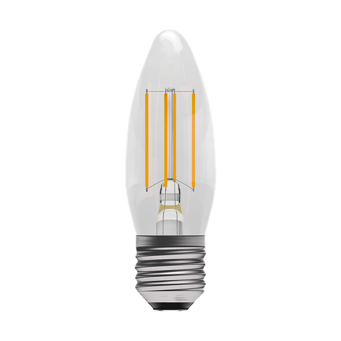Bell 3.3W LED Filament Clear Candle Dimmable ES 2700K 