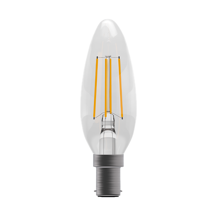 Bell 3.3W LED Filament Clear Candle SBC 2700K