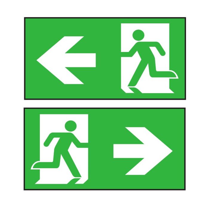 BELL Lighting 09001 Spectrum New Style Left+Right Legend for Slim Exit Sign for 09000