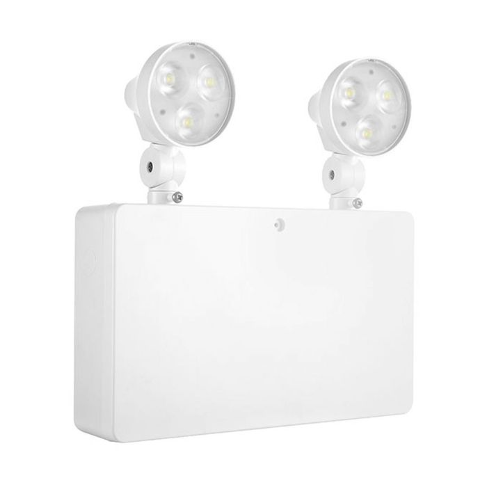 BELL Lighting 09050 6W Spectrum LED Emergency Twin Spotlight IP20 Non-Maintained 6500K