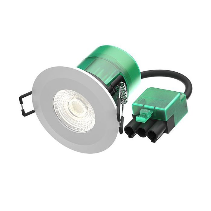 Bell Lighting 6W Firestay LED Downlight - White/Satin, Dim, 3000K