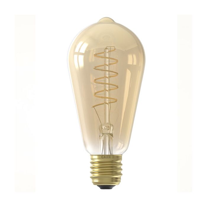 Calex Flex Filament Rustic LED lamp E27 4W 2100K Gold Dimmable
