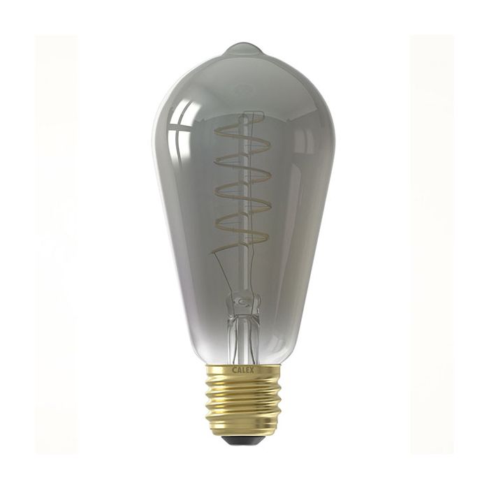 Calex Flex Filament Titanium Rustic LED Lamp 4W 2100K Dimmable