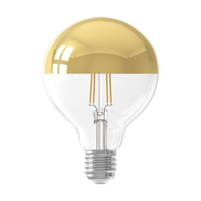 Calex Filament LED Dimmable Top Mirror Gold Globe Lamps 240V 4,0W