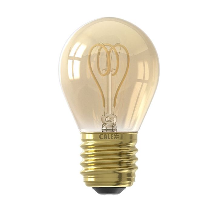 Calex Flex Filament Spherical LED lamp E27 4W 2100K Gold Dimmable
