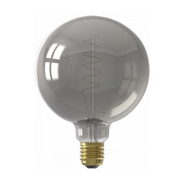 Calex Flex Filament  Globe LED Lamp 4W Titanium 2100K Dimmable