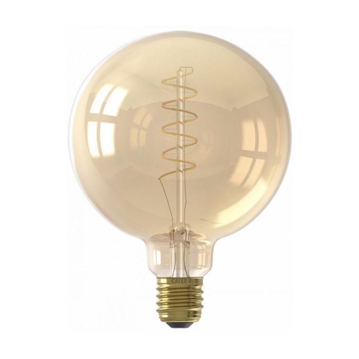 Calex Globe G125 LED lamp 240V 4W 2100K Gold Dimmable