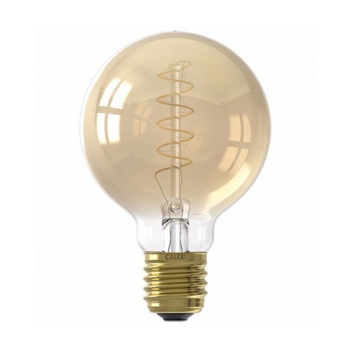 Calex Globe G80 LED lamp 240V 4W 2100K Gold Dimmable