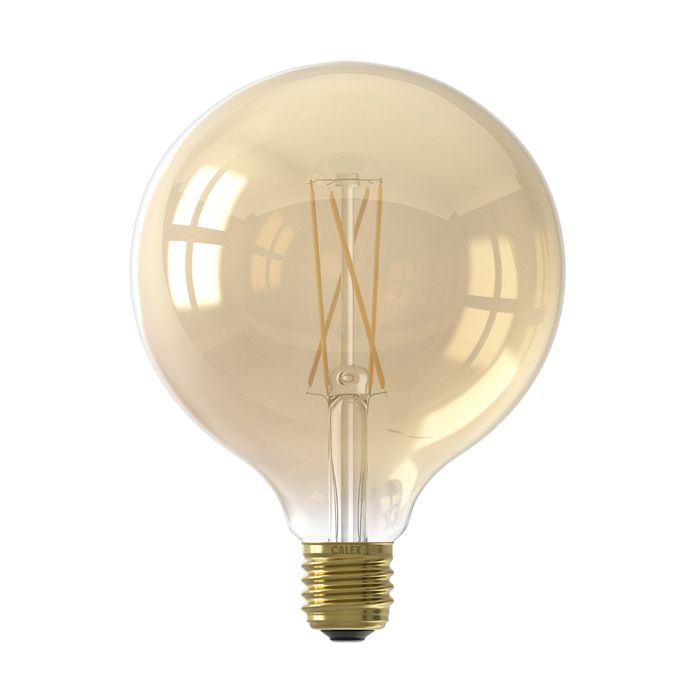 Calex LED LongFilament Globe 240V 6W  E27 G125 Gold 2100K Dimmable