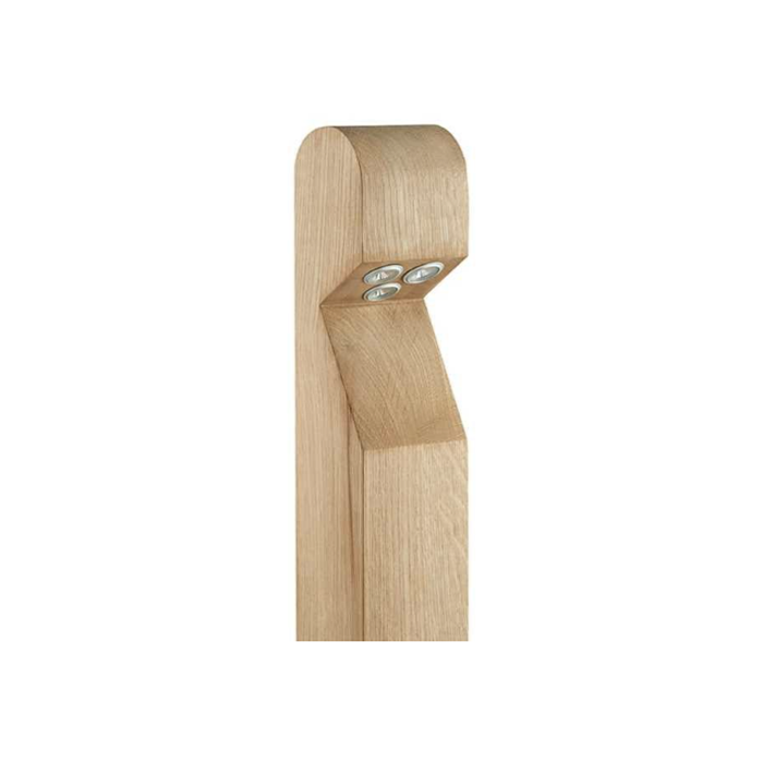 Collingwood Mains Domed Bollard Oak Wood Side Cable Entrance 3000K