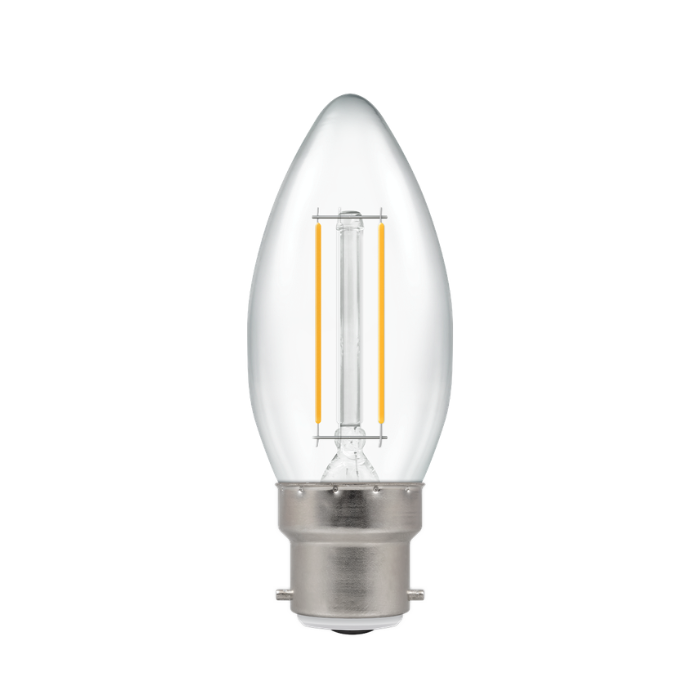 Crompton 18549 2.2W LED Filament Candle Light Bulb 4000K Cool White BC/B22