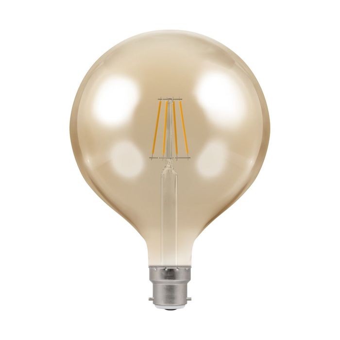Crompton LED Filament Globe 125mm Dimmable 7.5w 240v 2200k BC-B22d