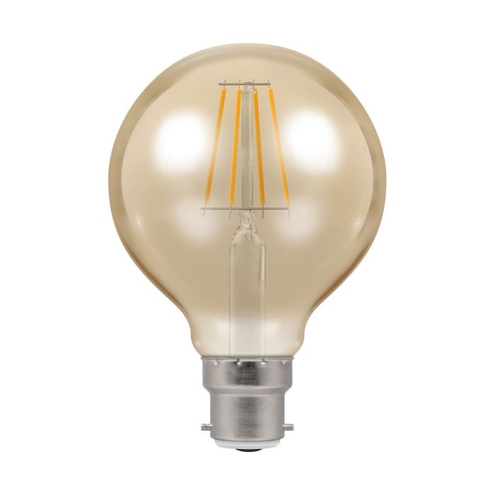 Crompton LED Filament Globe 80mm Dimmable 5w 240v 2200k BC-B22d
