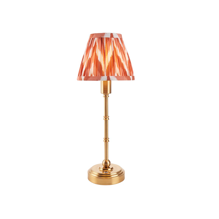 Endon  Lighting Burley Rechargeable & Apricot Zigzag 16cm Table Lamp