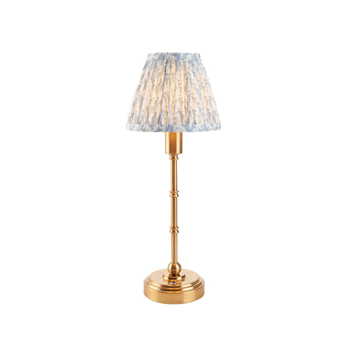 Endon  Lighting Burley Rechargeable & Blue Leaf 16cm Table Lamp