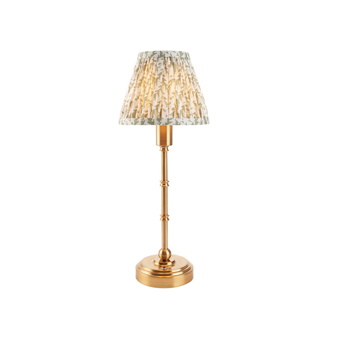 Endon  Lighting Burley Rechargeable & Green Leaf 16cm Table Lamp