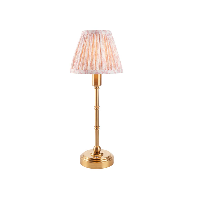 Endon  Lighting Burley Rechargeable & Peachy Leaf 16cm Table Lamp