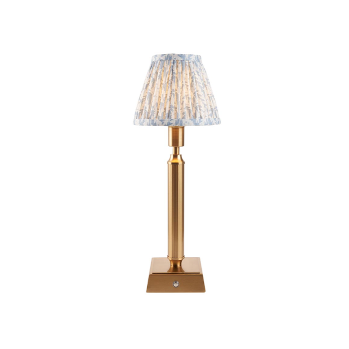 Endon  Lighting Trobridge Rechargeable & Blue Leaf 16cm Table Lamp