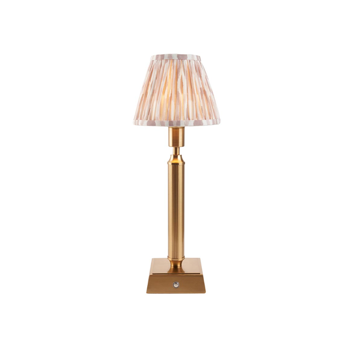 Endon  Lighting Trobridge Rechargeable & Neutral Ikat 16cm Table Lamp