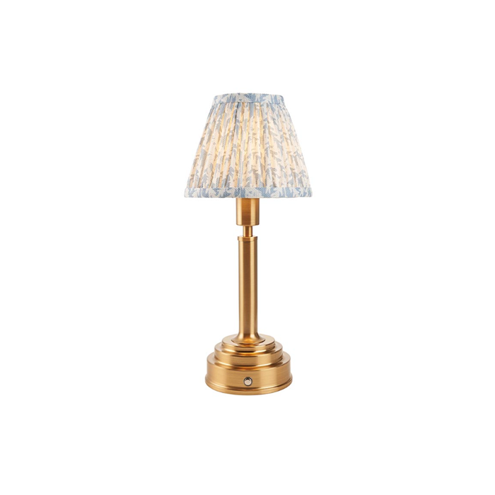 Endon  Lighting Upton Rechargeable & Blue Leaf 16cm Table Lamp